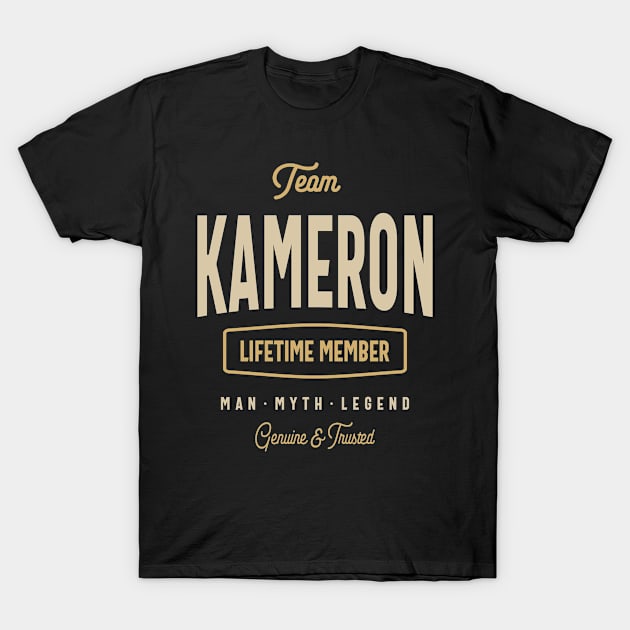 Team Kameron Lifetime Member Personalized Name T-Shirt by cidolopez